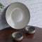 Handcrafted Glossy Grey Ceramic Dinner Plate with 2 Serving Bowl - The Earth Store - Dinnerware